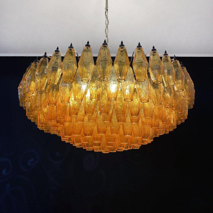 Murano Rhombus Amber Glass Chandelier - DWHOME