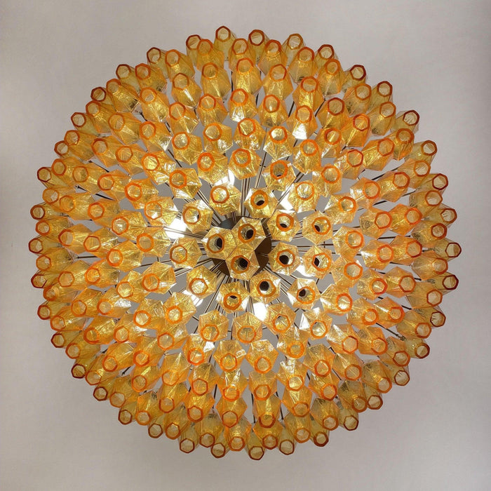 Murano Rhombus Amber Glass Chandelier - DWHOME