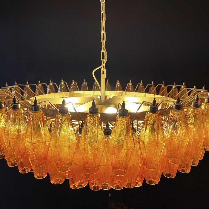 Murano Rhombus Amber Glass Chandelier - DWHOME