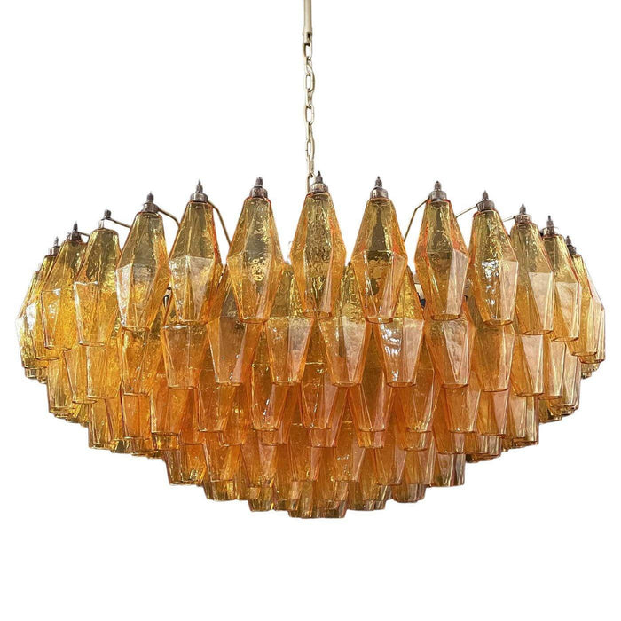 Murano Rhombus Amber Glass Chandelier - DWHOME