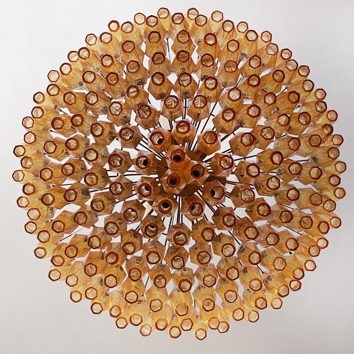 Murano Rhombus Amber Glass Chandelier - DWHOME