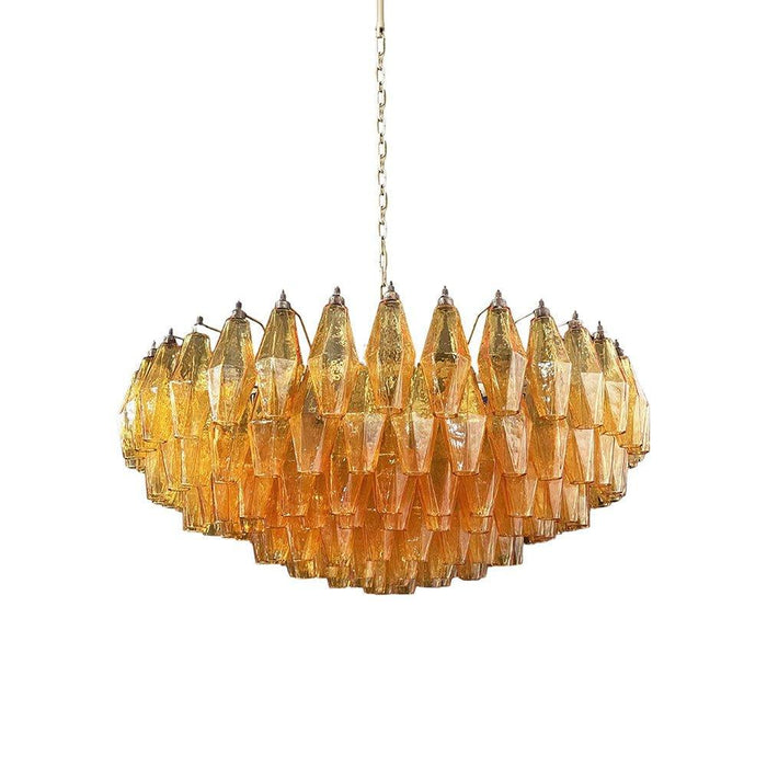 Murano Rhombus Amber Glass Chandelier - DWHOME