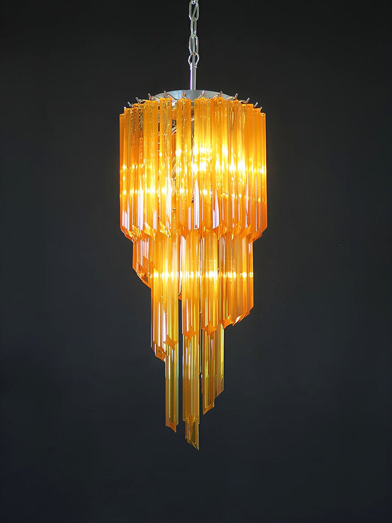 Murano Spiral Prism Glass Chandelier-DWHOME