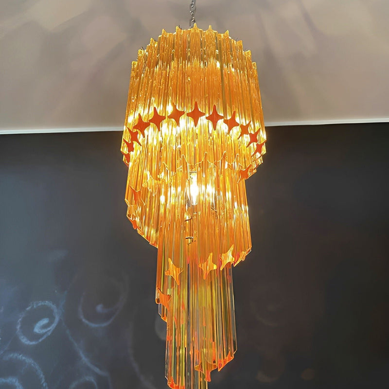 Murano Spiral Prism Glass Chandelier-DWHOME
