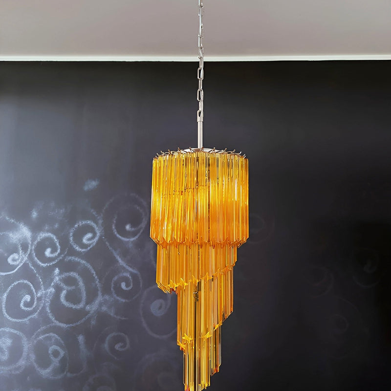 Murano Spiral Prism Glass Chandelier-DWHOME