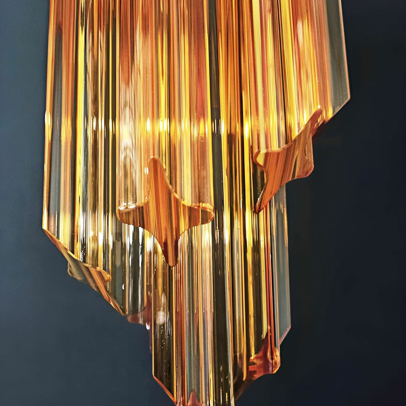 Murano Spiral Prism Glass Chandelier-DWHOME