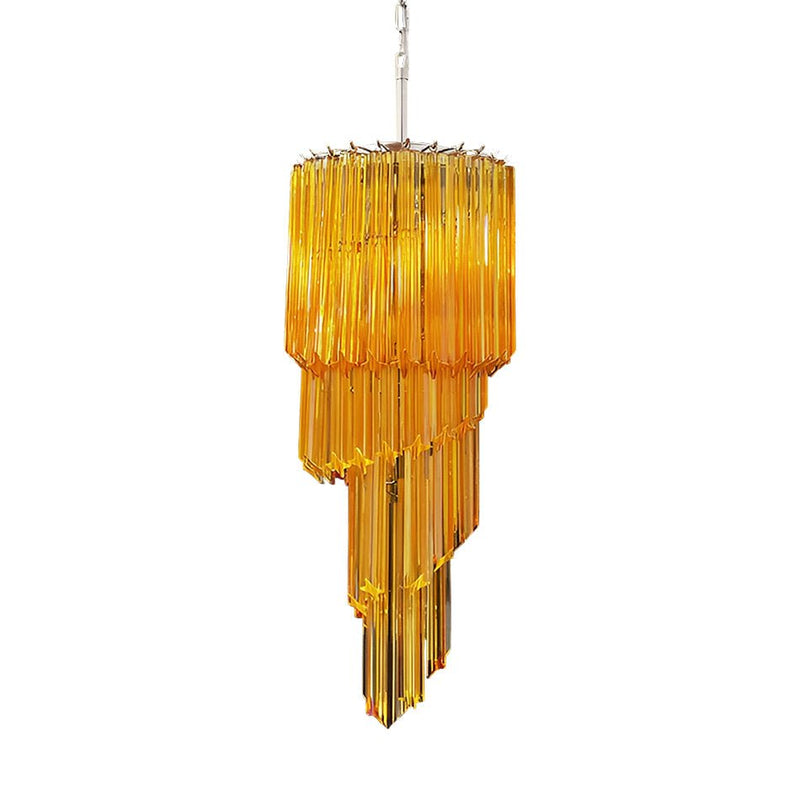 Murano Spiral Prism Glass Chandelier-DWHOME
