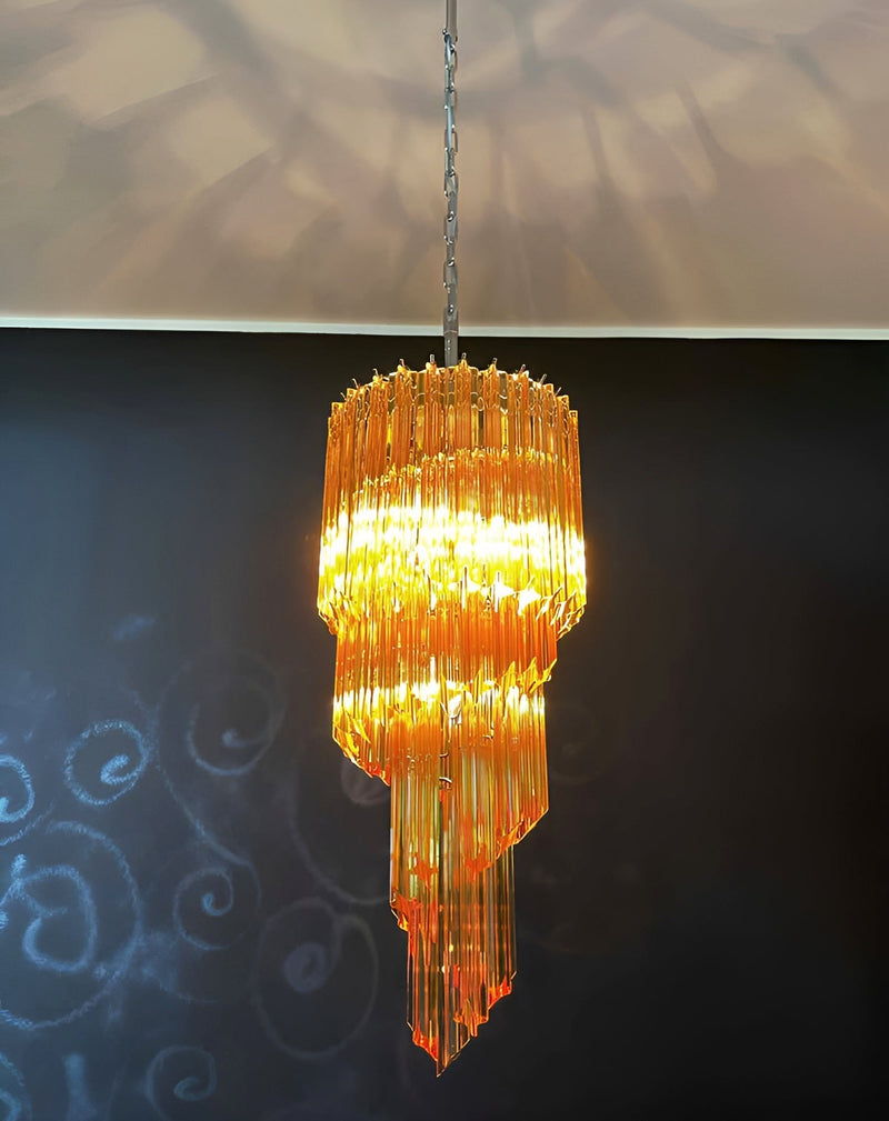 Murano Spiral Prism Glass Chandelier-DWHOME