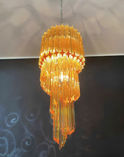 Murano Spiral Prism Glass Chandelier-DWHOME