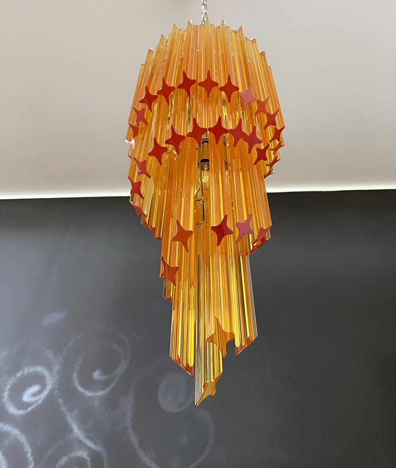 Murano Spiral Prism Glass Chandelier-DWHOME