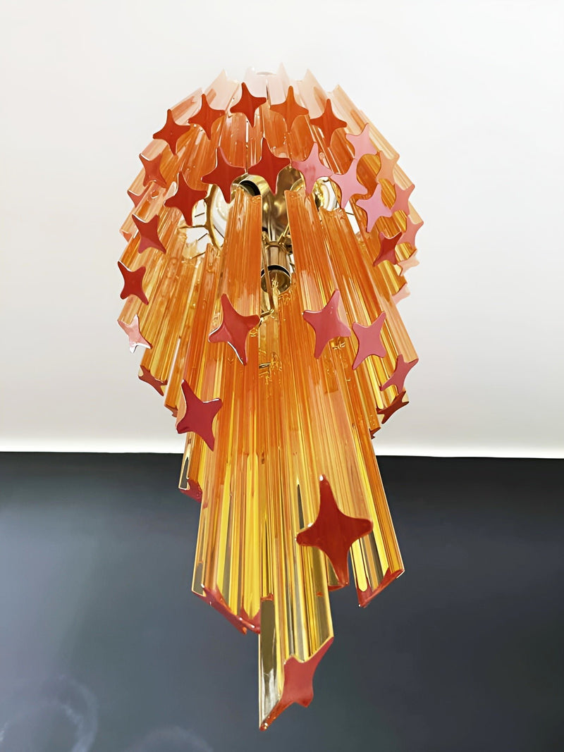 Murano Spiral Prism Glass Chandelier-DWHOME
