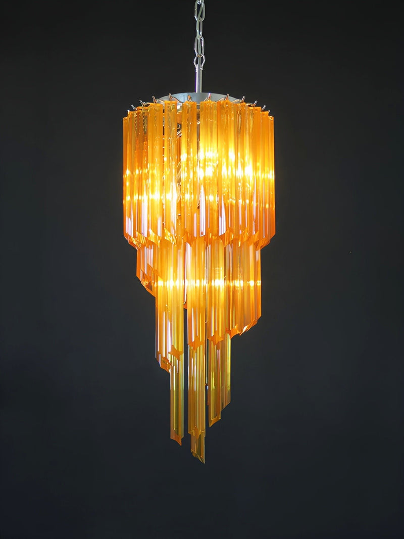 Murano Spiral Prism Glass Chandelier-DWHOME