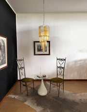 Murano Spiral Prism Glass Chandelier-DWHOME