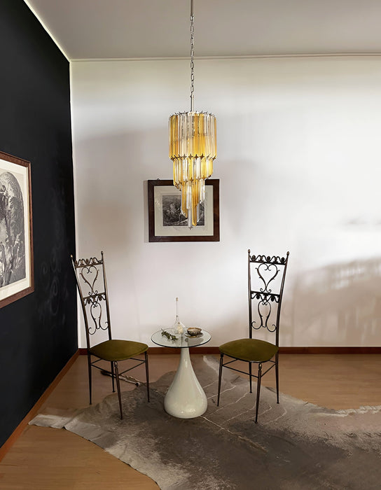 Murano Spiral Prism Glass Chandelier-DWHOME