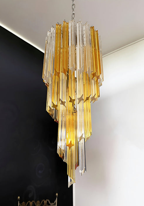 Murano Spiral Prism Glass Chandelier-DWHOME
