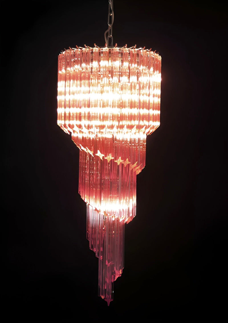 Murano Spiral Prism Glass Chandelier-DWHOME