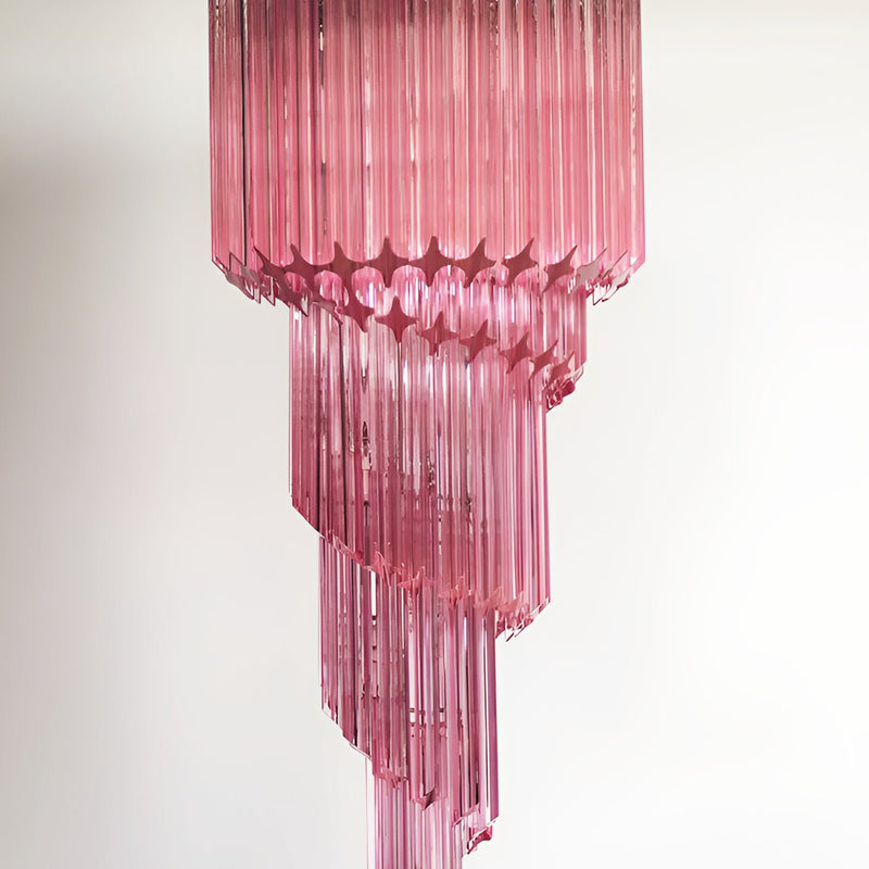 Murano Spiral Prism Glass Chandelier-DWHOME