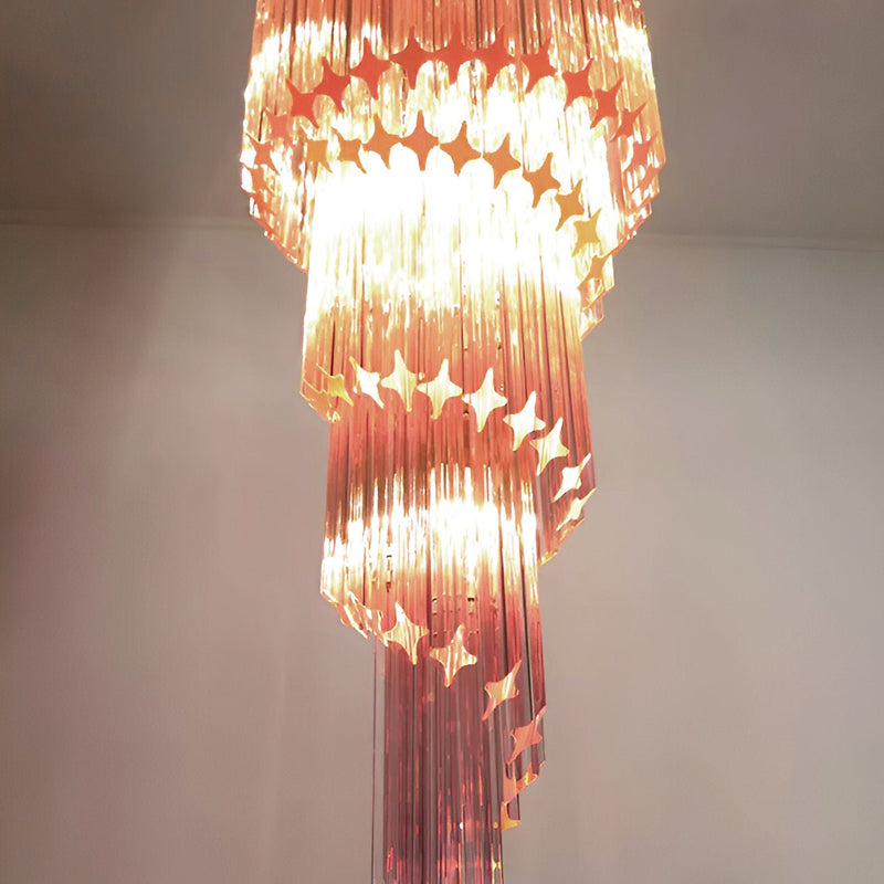 Murano Spiral Prism Glass Chandelier-DWHOME