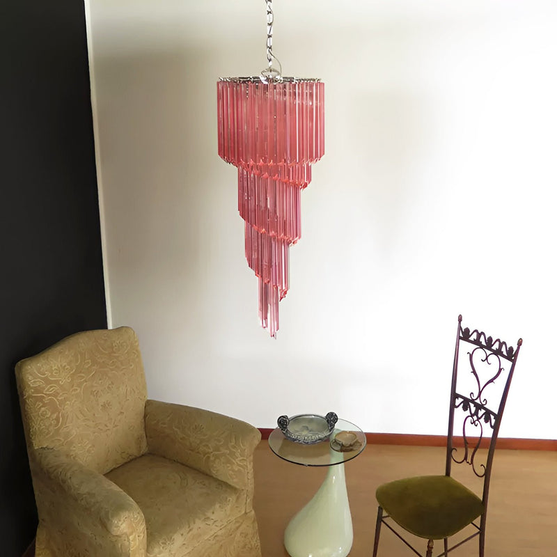 Murano Spiral Prism Glass Chandelier-DWHOME