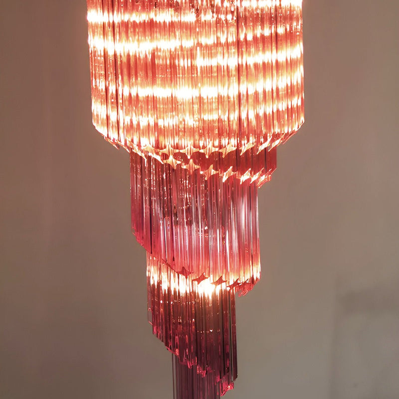 Murano Spiral Prism Glass Chandelier-DWHOME