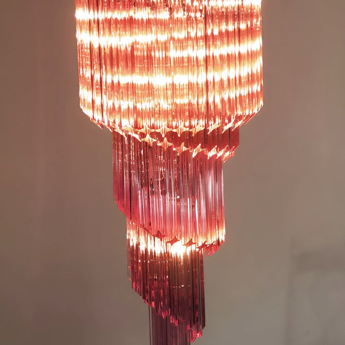 Murano Spiral Prism Glass Chandelier-DWHOME