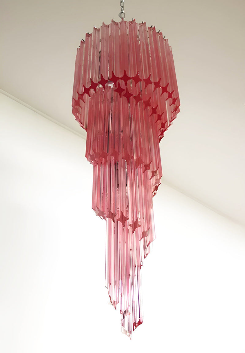 Murano Spiral Prism Glass Chandelier-DWHOME