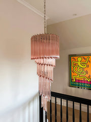 Murano Spiral Prism Glass Chandelier-DWHOME