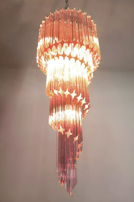 Murano Spiral Prism Glass Chandelier-DWHOME
