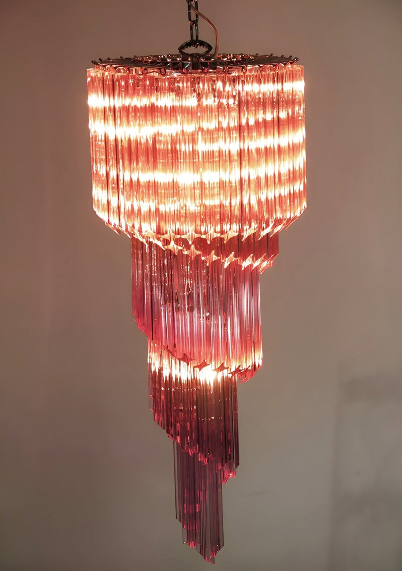 Murano Spiral Prism Glass Chandelier-DWHOME