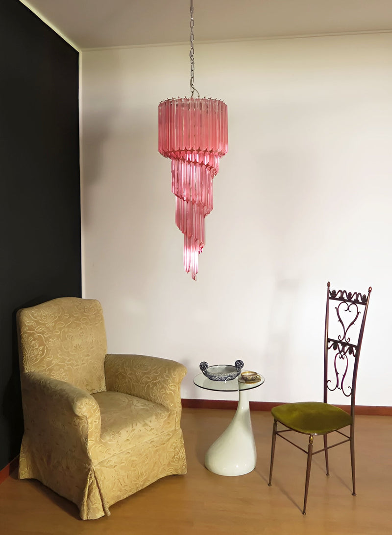 Murano Spiral Prism Glass Chandelier-DWHOME