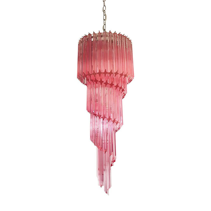 Murano Spiral Prism Glass Chandelier-DWHOME