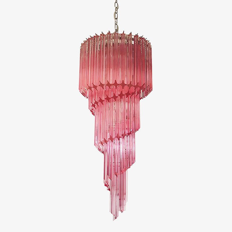 Murano Spiral Prism Glass Chandelier-DWHOME