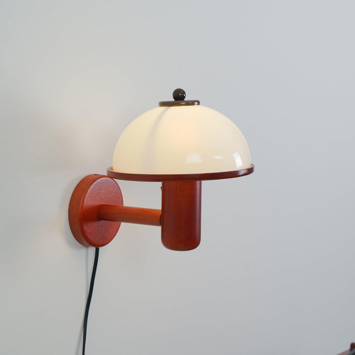 Mushroom Wood Wall Lamp-DWHOME