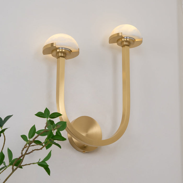 Mushroom Alabaster Wall Lamp-DWHOME