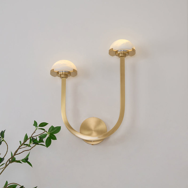 Mushroom Alabaster Wall Lamp-DWHOME