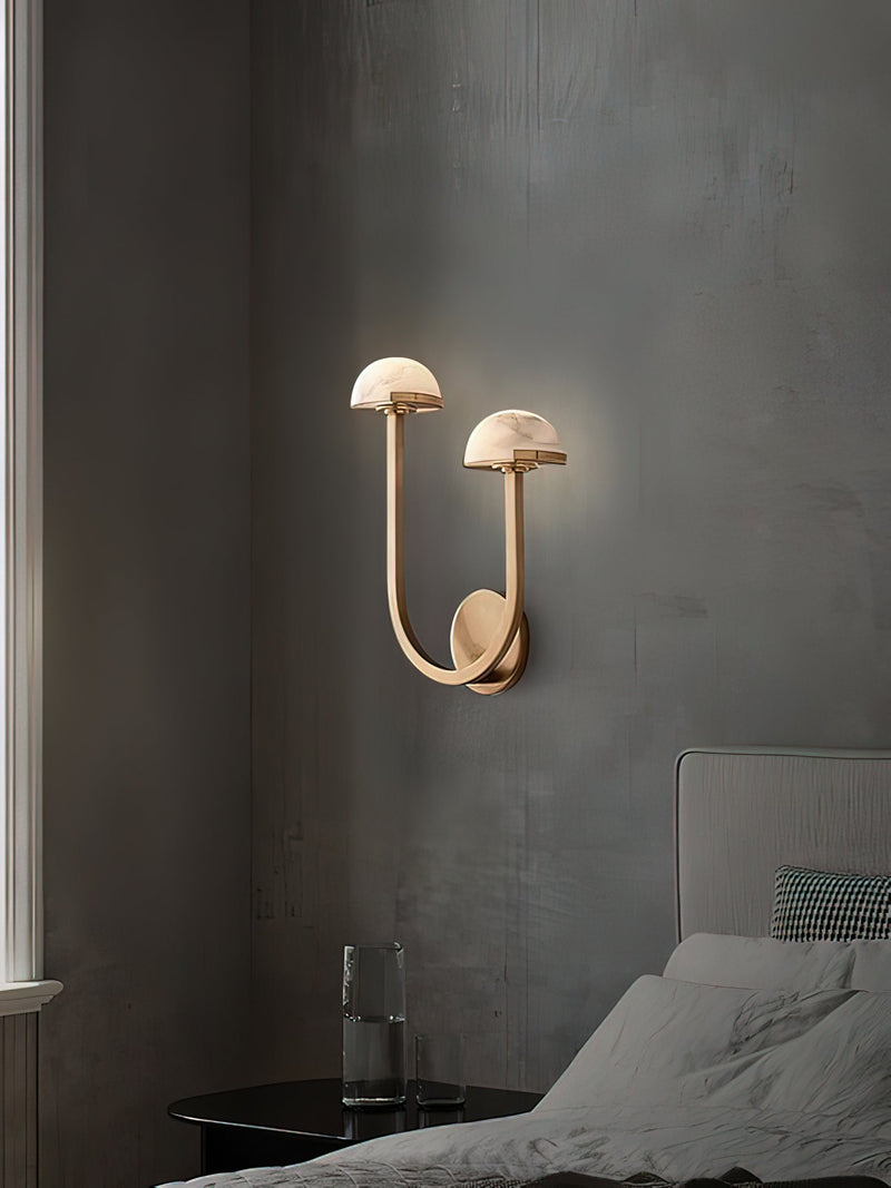 Mushroom Alabaster Wall Lamp-DWHOME