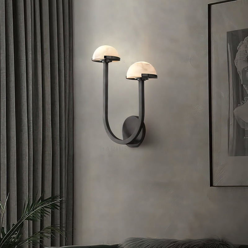 Mushroom Alabaster Wall Lamp-DWHOME