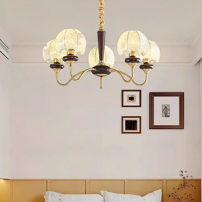 Mushroom Fabric Chandelier-DWHOME