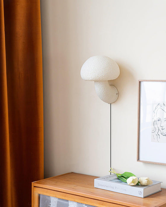 Mushroom Resin Plug-in Wall Lamp-DWHOME