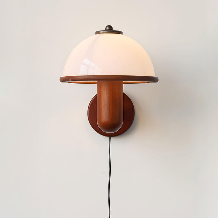 Mushroom Wood Wall Lamp.