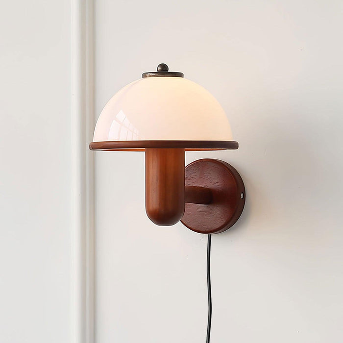 Mushroom Wood Wall Lamp-DWHOME