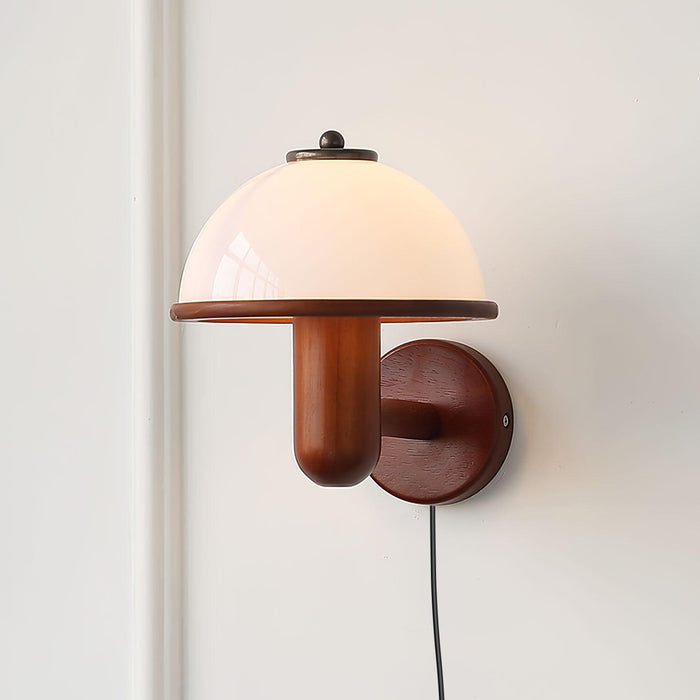 Mushroom Wood Wall Lamp.