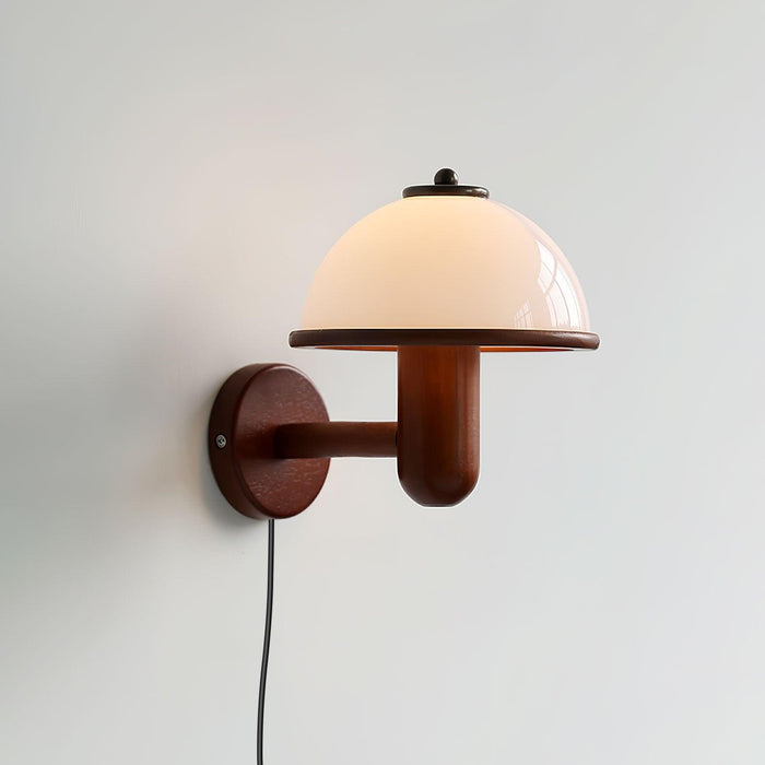 Mushroom Wood Wall Lamp.