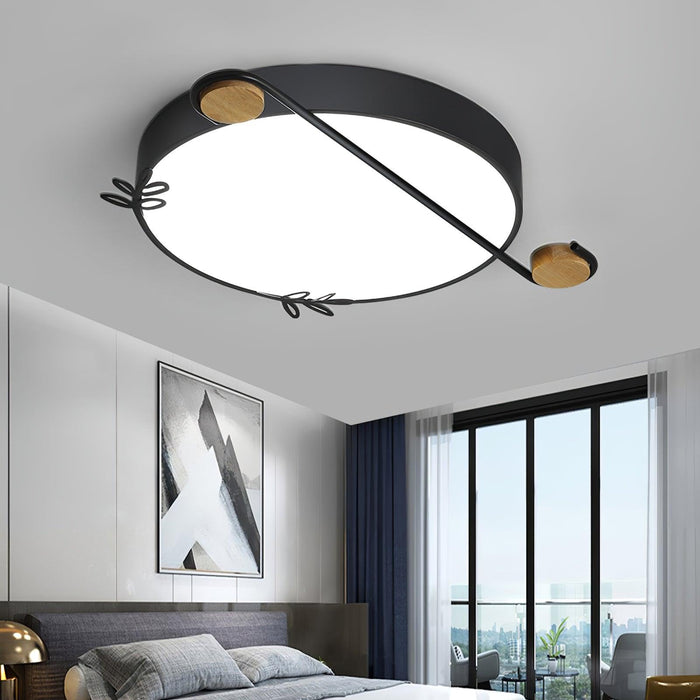 Musical Note Round Ceiling Lamp.