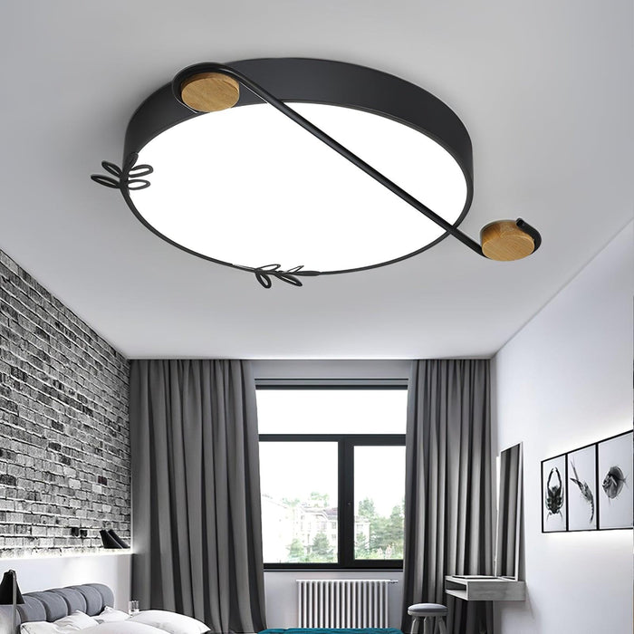 Musical Note Round Ceiling Lamp.