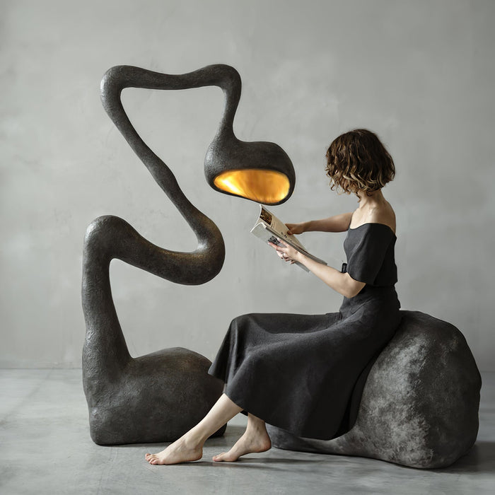 Myrrh Sculpture Floor Lamp-DWHOME