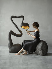 Myrrh Sculpture Floor Lamp-DWHOME