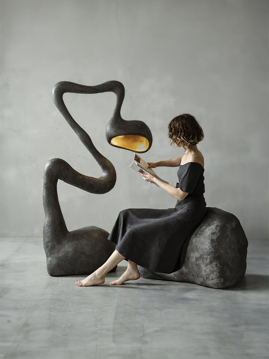Myrrh Sculpture Floor Lamp-DWHOME