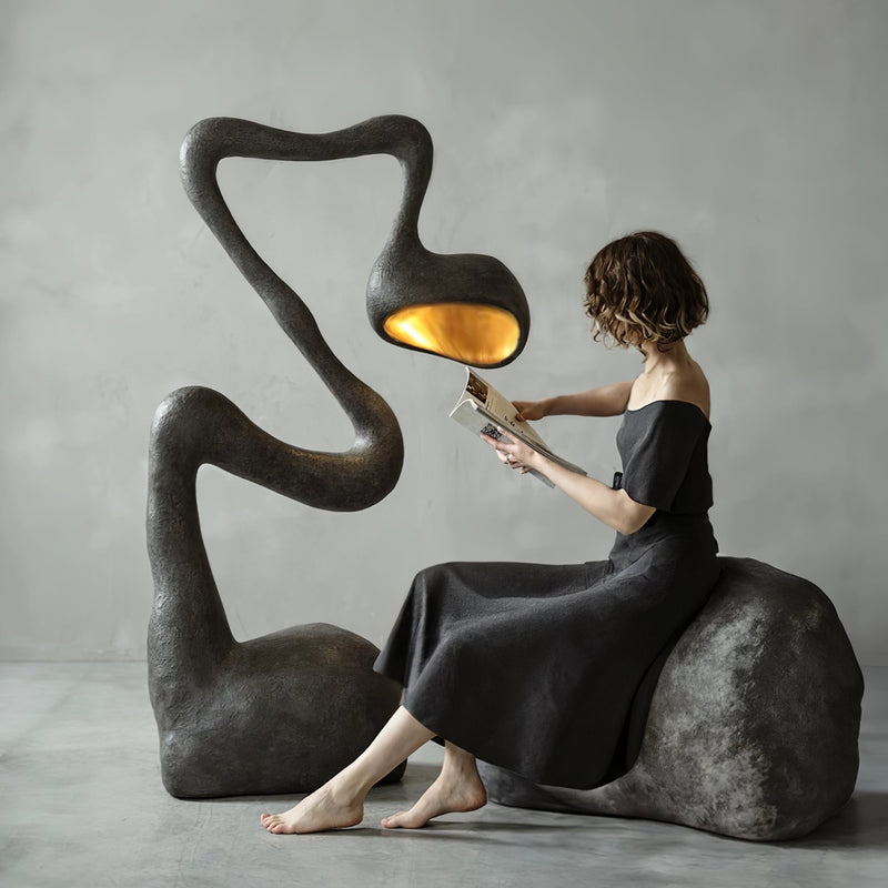 Myrrh Sculpture Floor Lamp-DWHOME