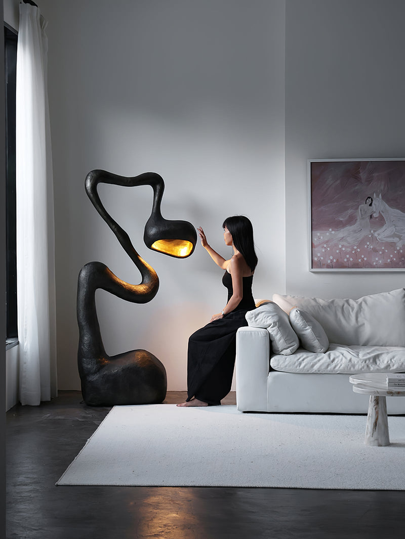 Myrrh Sculpture Floor Lamp-DWHOME